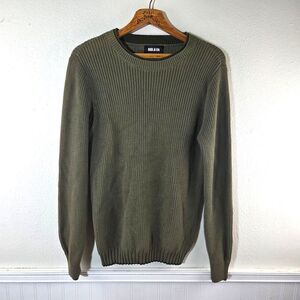 Ser.o.ya Women's Revovle Olive Green Heavy Knit Long Maxi Sweater Size Large